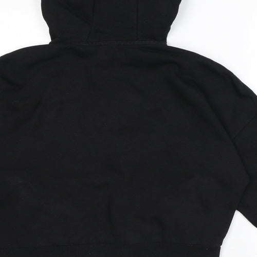 Juicy Couture Girls Black Cotton Pullover Hoodie Size 10-11 Years Pullover - Logo