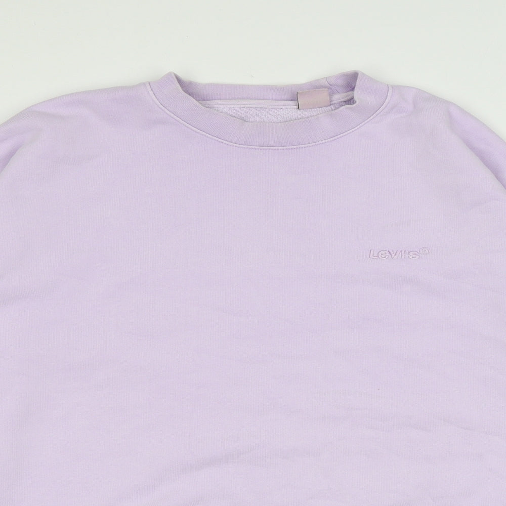 Levi's Womens Purple Cotton Pullover Sweatshirt Size M Pullover