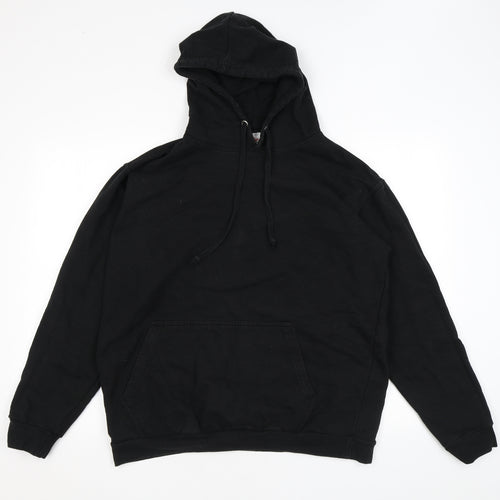 Stars & Stripes Mens Black Polyester Pullover Hoodie Size L - Disco