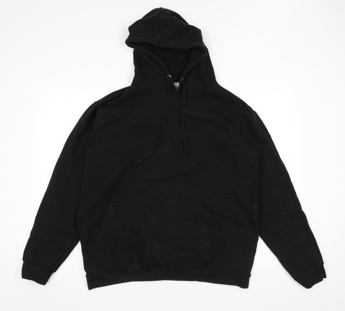 Stars & Stripes Mens Black Polyester Pullover Hoodie Size L - Disco