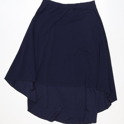Yours Womens Blue Polyester Swing Skirt Size 16 - Asymmetric