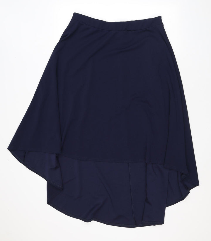 Yours Womens Blue Polyester Swing Skirt Size 16 - Asymmetric