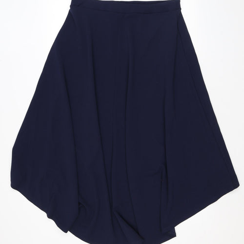 Yours Womens Blue Polyester Swing Skirt Size 16 - Asymmetric