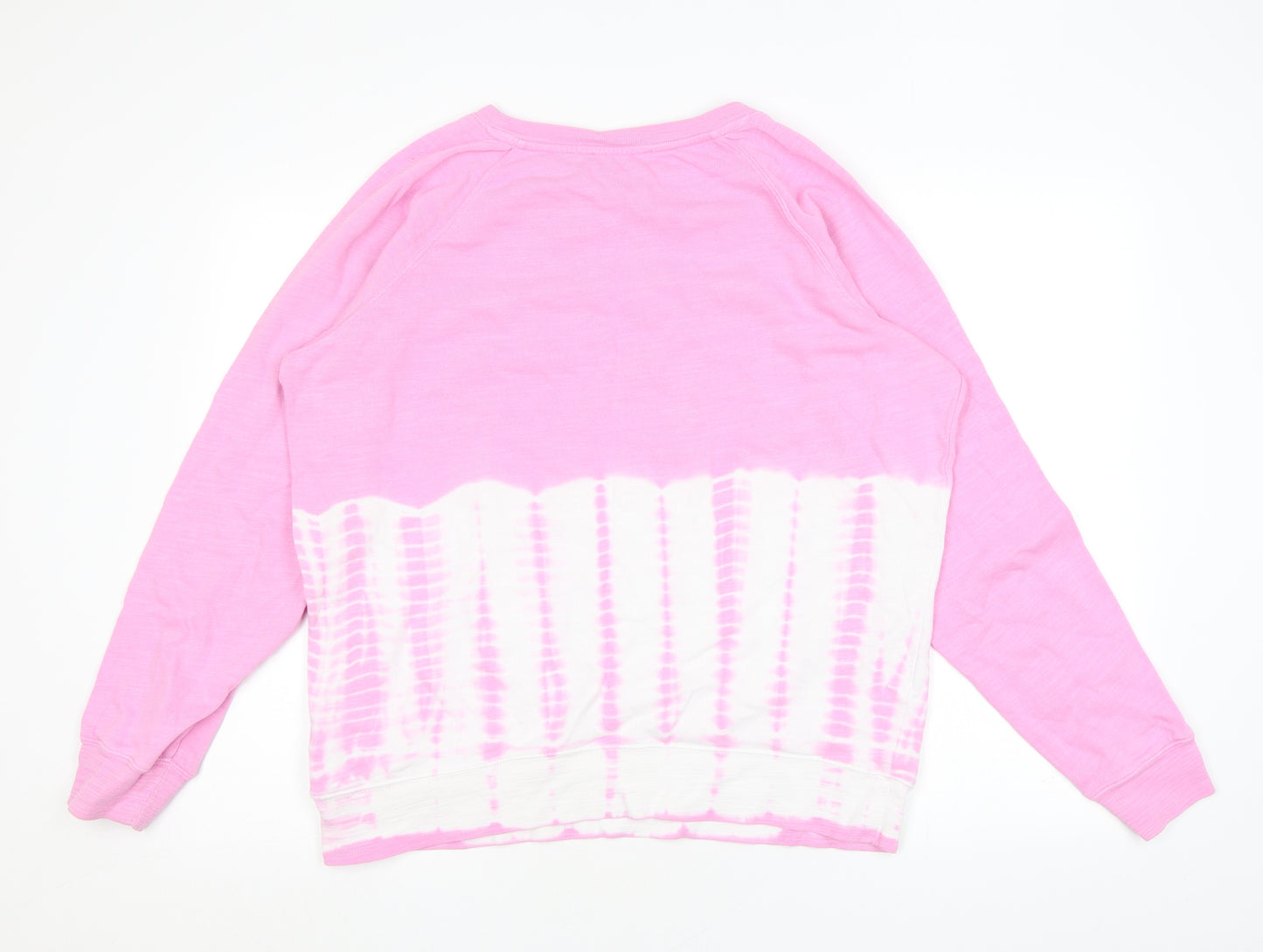 Marks and Spencer Womens Pink Cotton Pullover Sweatshirt Size 16 Pullover - Tie Dye