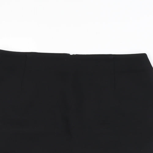 & Other Stories Womens Black Polyester A-Line Skirt Size 8 Zip