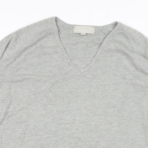 In Wear Womens Grey V-Neck Viscose Pullover Jumper Size S