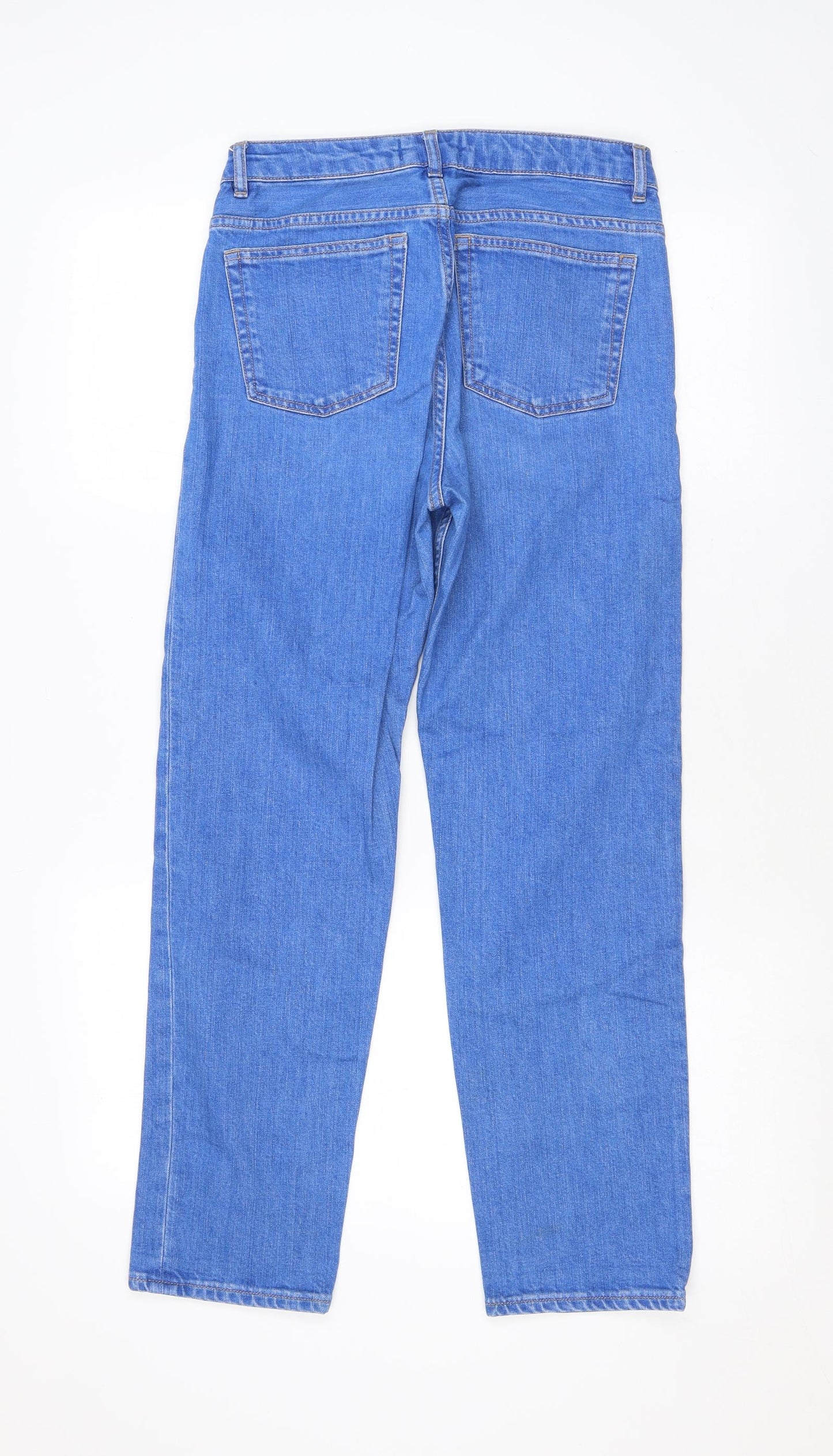 & Other Stories Womens Blue Cotton Straight Jeans Size 26 L26 in Regular Zip