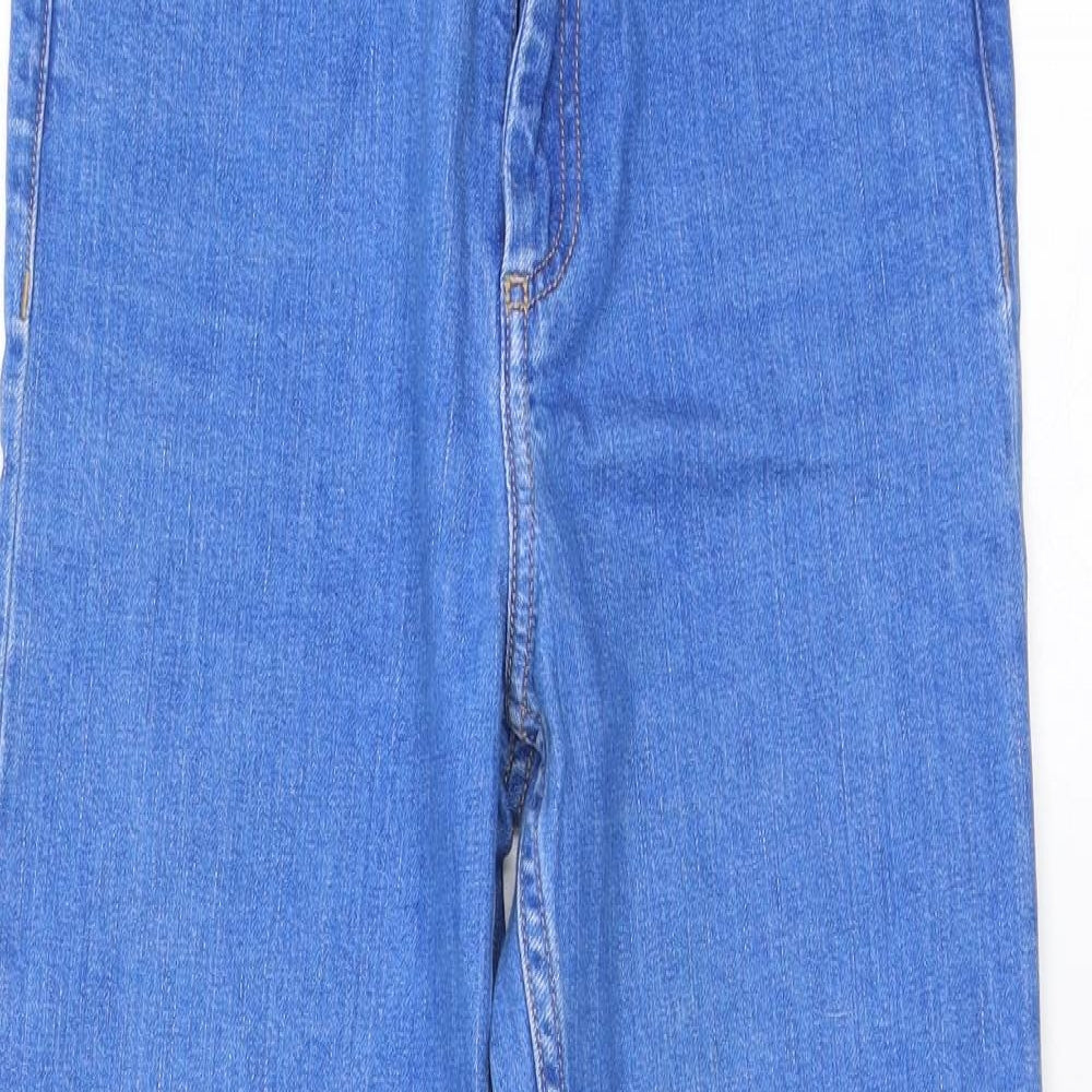 & Other Stories Womens Blue Cotton Straight Jeans Size 26 L26 in Regular Zip