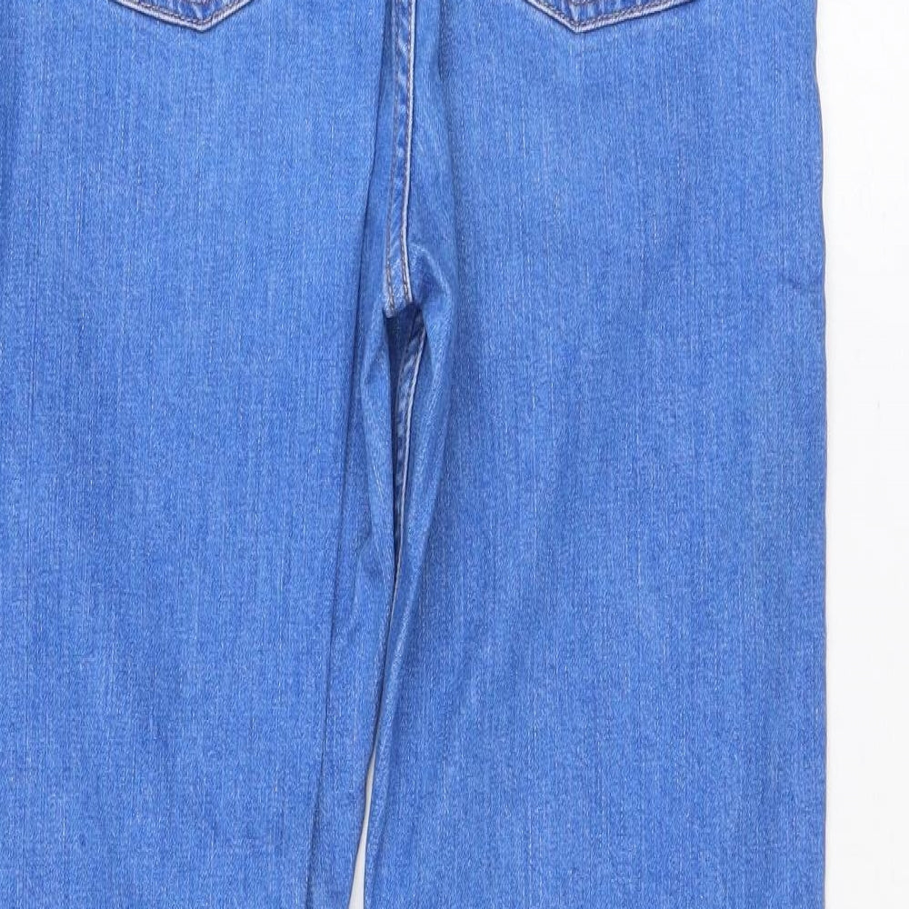 & Other Stories Womens Blue Cotton Straight Jeans Size 26 L26 in Regular Zip