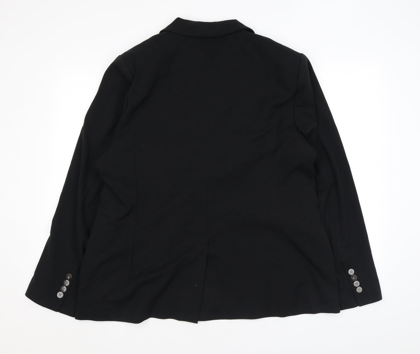 Marks and Spencer Womens Black Polyester Jacket Blazer Size 22