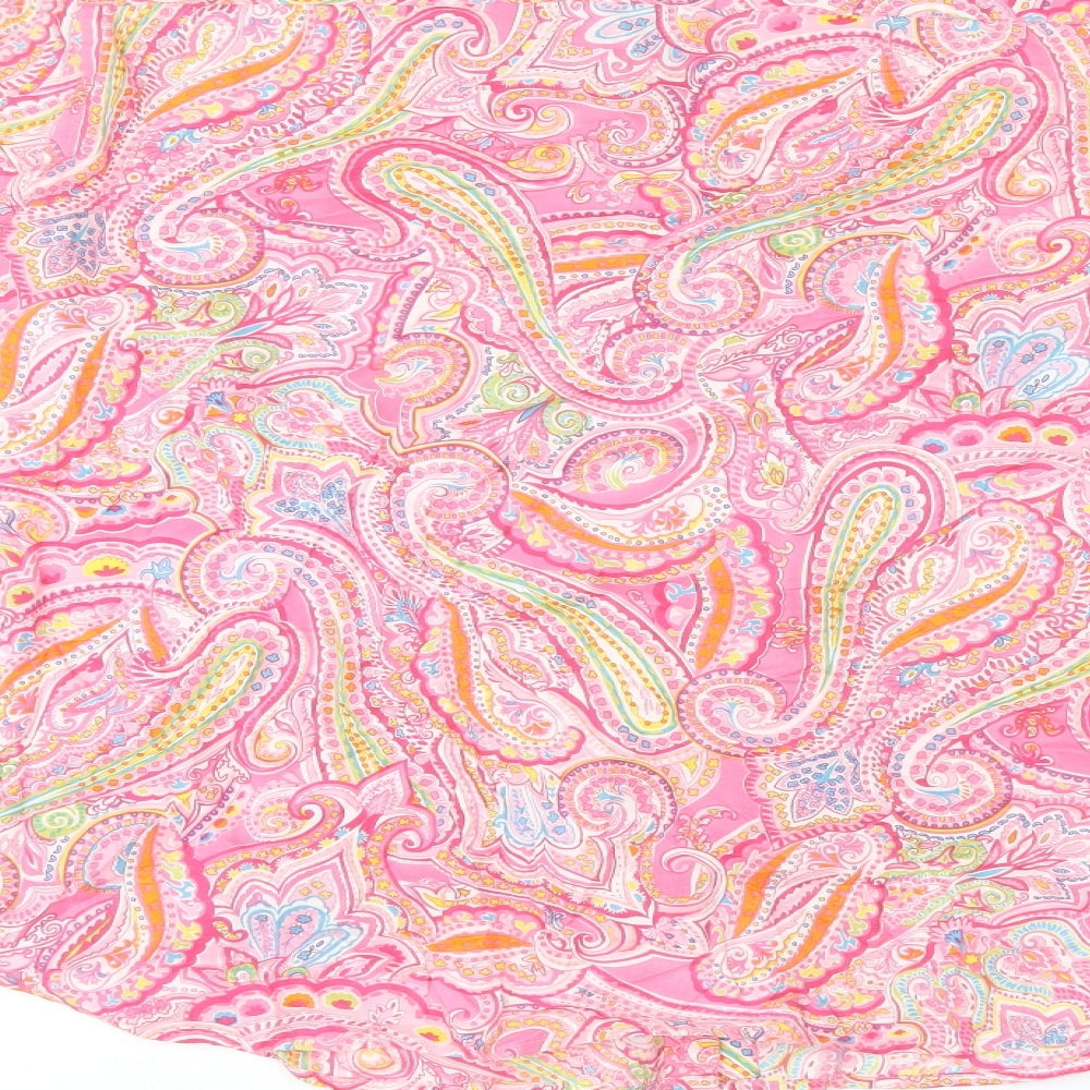 Jones New York Womens Pink Paisley Cotton Basic Button-Up Size S Collared