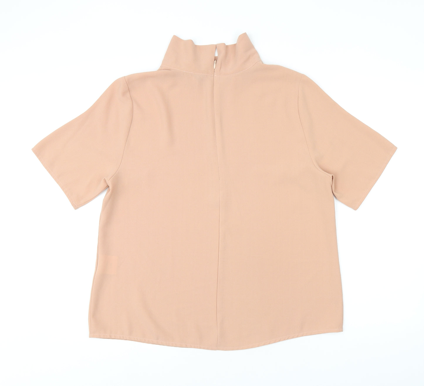 Influence Womens Pink Polyester Basic Blouse Size 14 High Neck