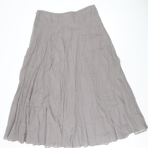 Poetry Womens Brown Cotton Swing Skirt Size 14 Zip