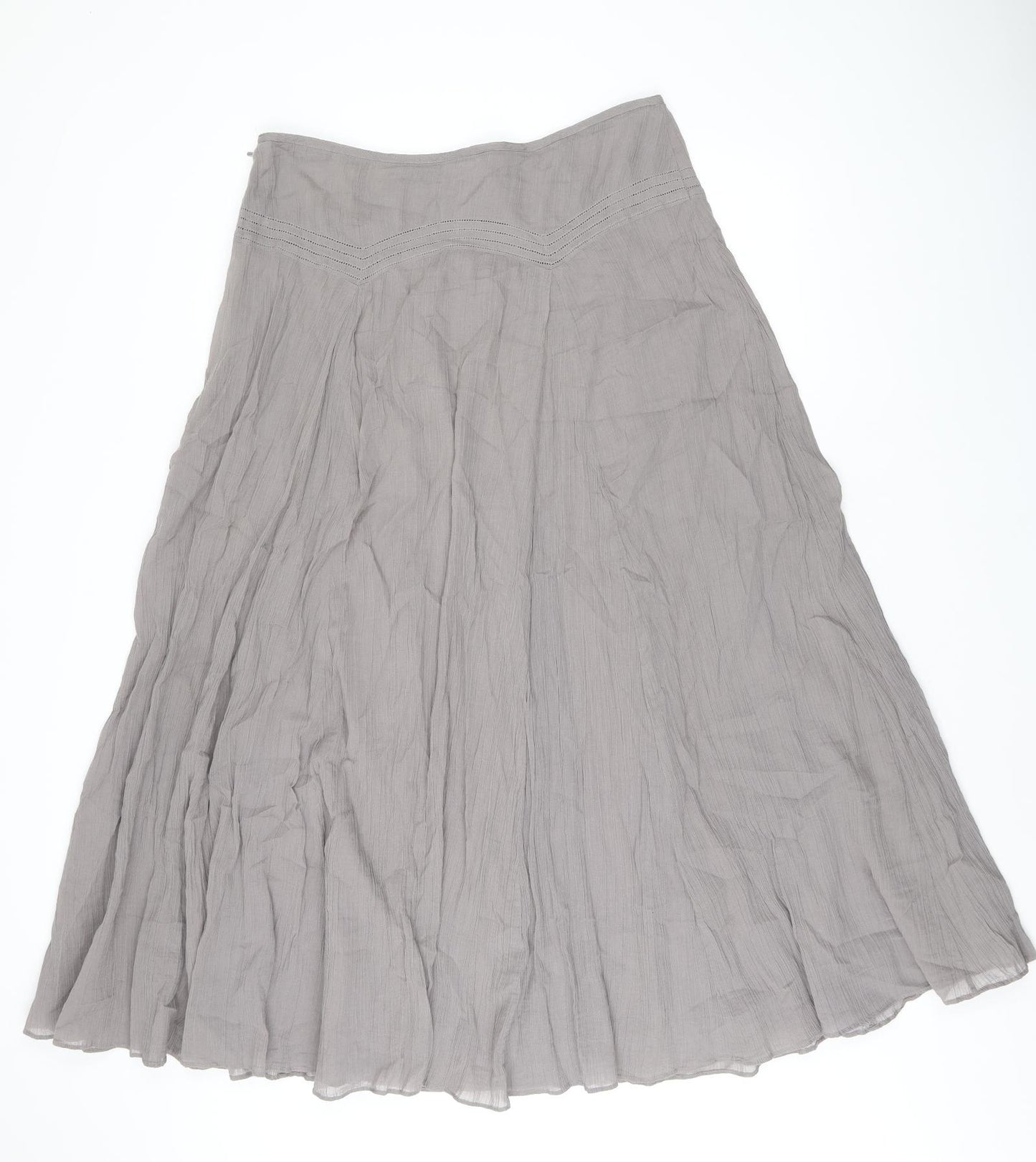 Poetry Womens Brown Cotton Swing Skirt Size 14 Zip