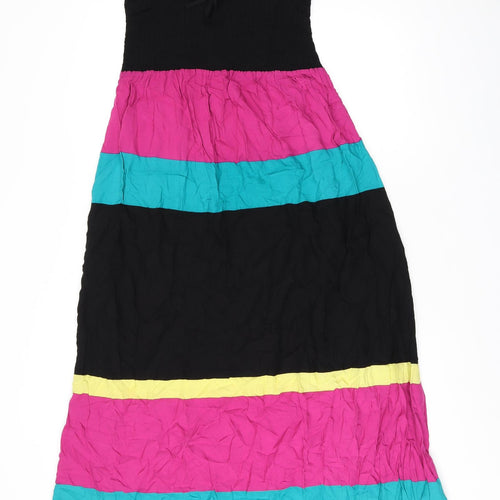 Per Una Womens Multicoloured Striped Viscose Maxi Size 14 Off the Shoulder Pullover