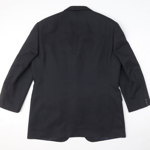 Marks and Spencer Mens Black Polyester Jacket Suit Jacket Size 42 Regular