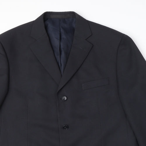 Marks and Spencer Mens Black Polyester Jacket Suit Jacket Size 42 Regular