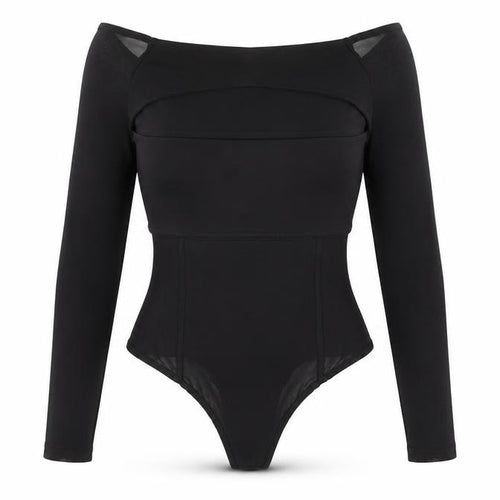 ASOS Womens Black Polyester Bodysuit One-Piece Size 10 Snap - Cut Out Detail