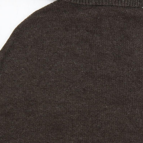 Kenar Womens Brown Overcoat Poncho One Size Buckle