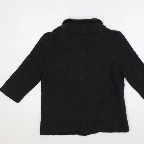 Hush Womens Grey Collared Wool Cardigan Jumper Size M - Size M-L