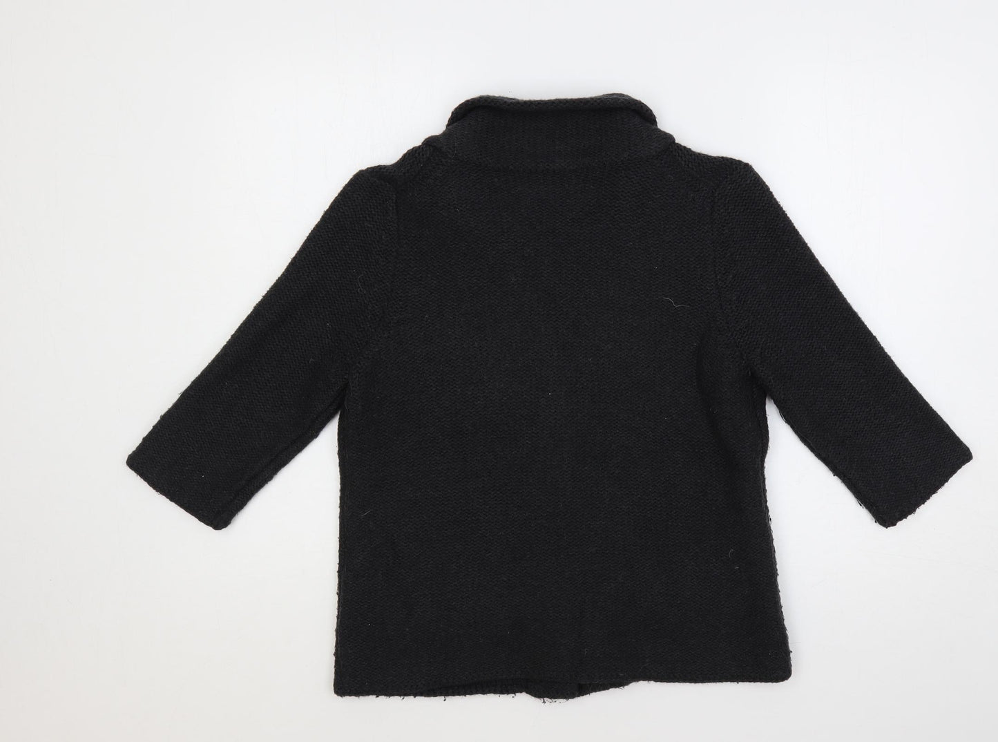 Hush Womens Grey Collared Wool Cardigan Jumper Size M - Size M-L