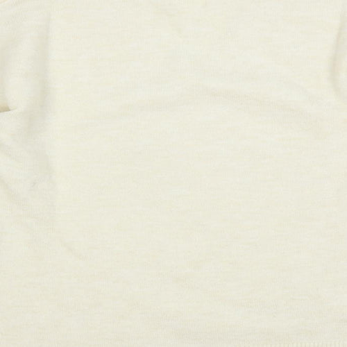 H&M Womens Ivory V-Neck Polyester Pullover Jumper Size XS