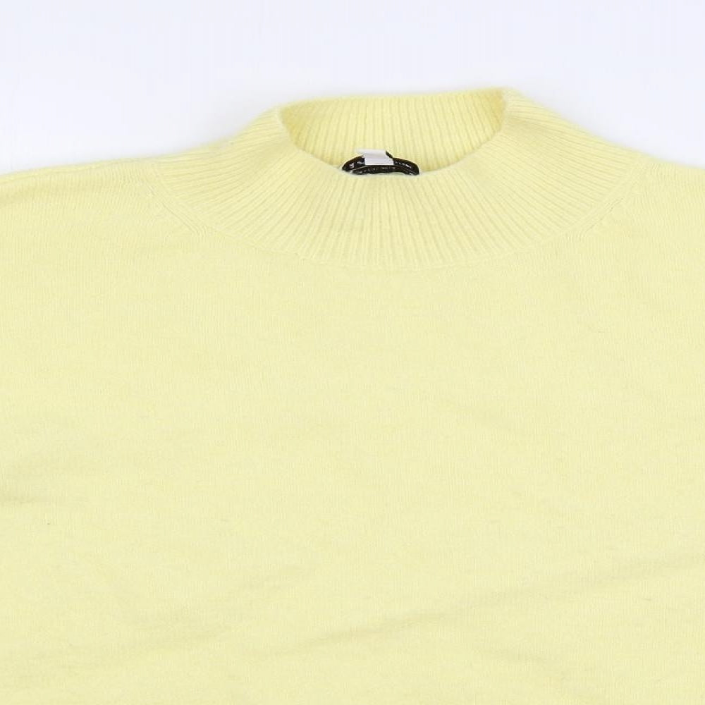 & Other Stories Womens Yellow Mock Neck Acrylic Pullover Jumper Size S - Oversized