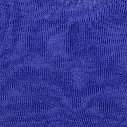 Alexara Womens Blue V-Neck Acrylic Cardigan Jumper Size M