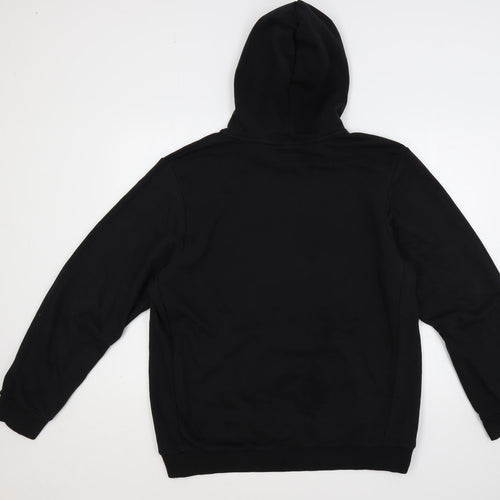 adidas Mens Black Cotton Pullover Hoodie Size XL - Logo
