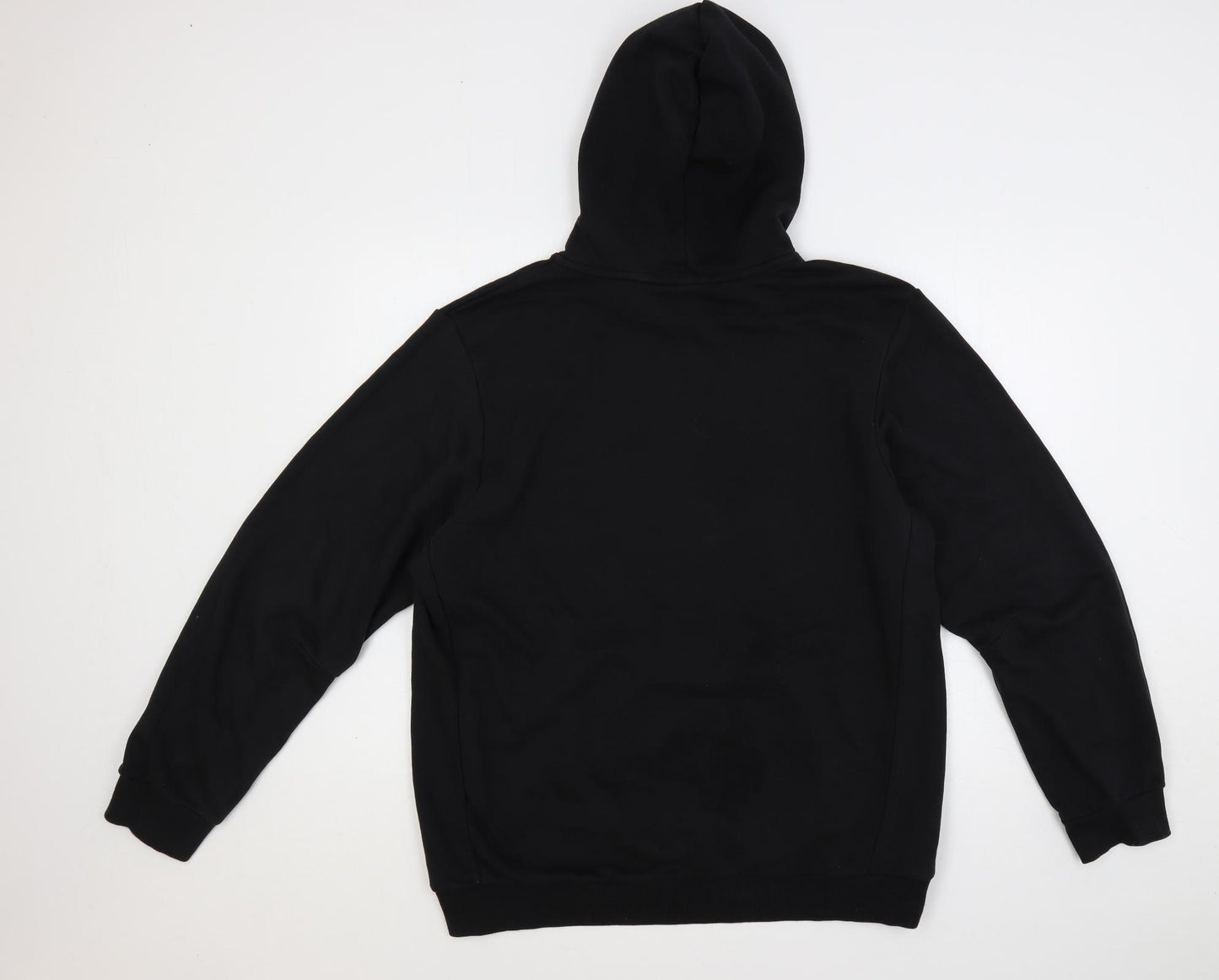 adidas Mens Black Cotton Pullover Hoodie Size XL - Logo