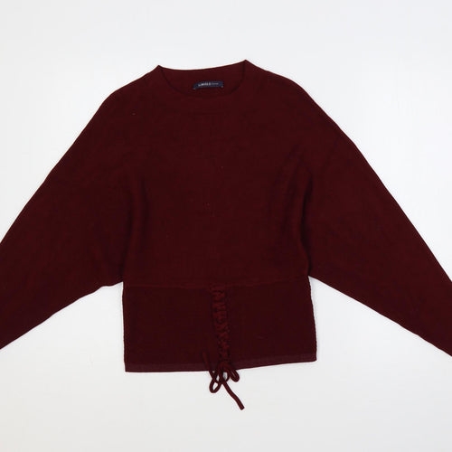 Marks and Spencer Womens Purple Crew Neck Viscose Pullover Jumper Size 8