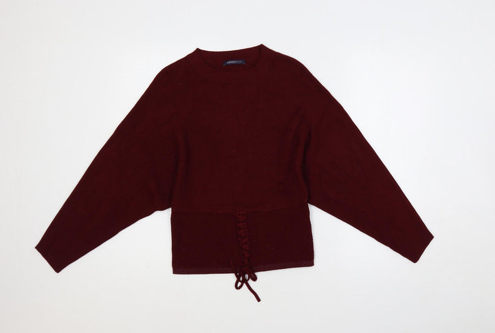 Marks and Spencer Womens Purple Crew Neck Viscose Pullover Jumper Size 8