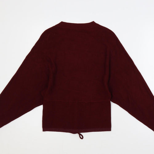 Marks and Spencer Womens Purple Crew Neck Viscose Pullover Jumper Size 8
