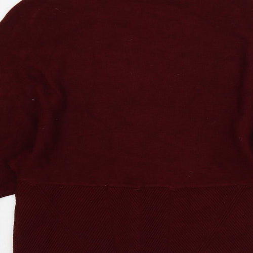 Marks and Spencer Womens Purple Crew Neck Viscose Pullover Jumper Size 8