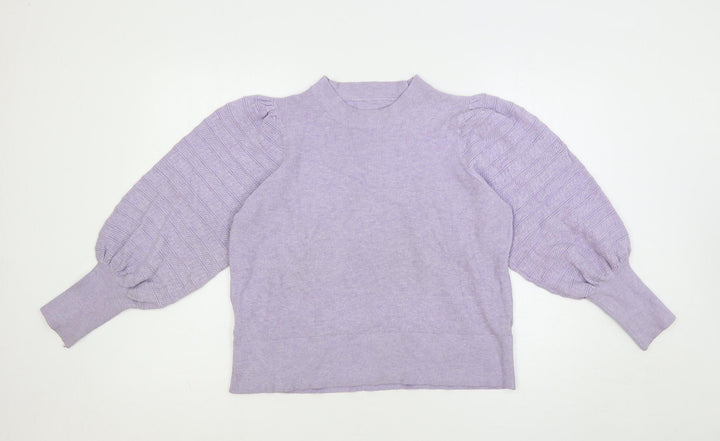 Marks and Spencer Womens Purple Crew Neck Viscose Pullover Jumper Size 18