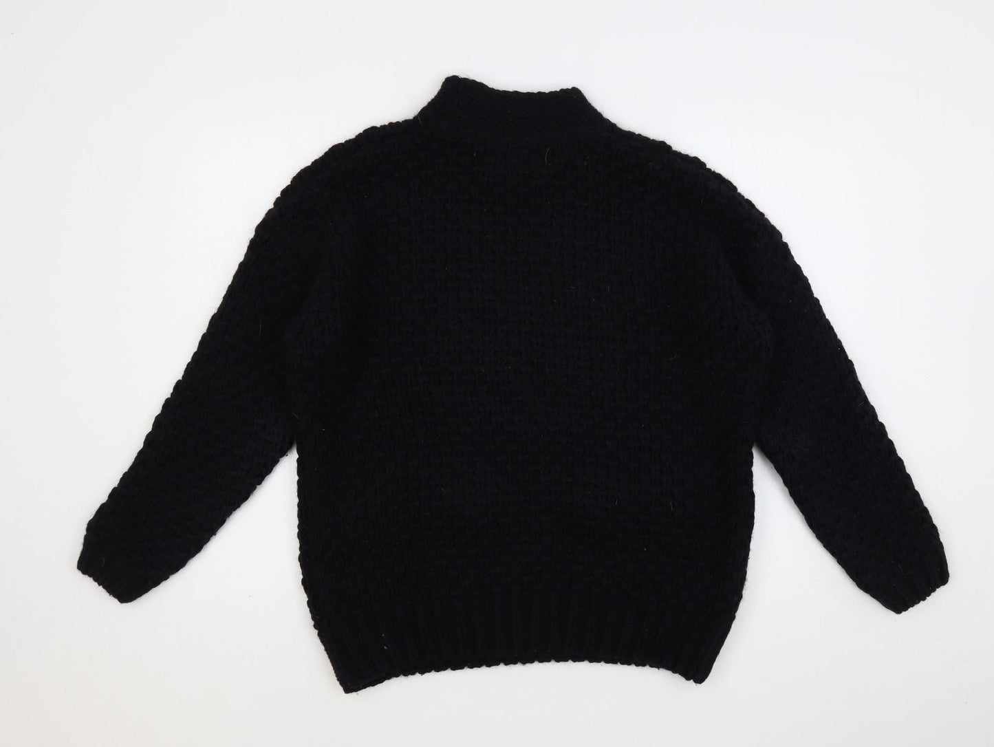 Scotch & Soda Womens Blue Mock Neck Acrylic Pullover Jumper Size M