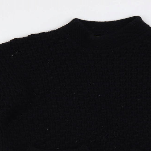 Scotch & Soda Womens Blue Mock Neck Acrylic Pullover Jumper Size M