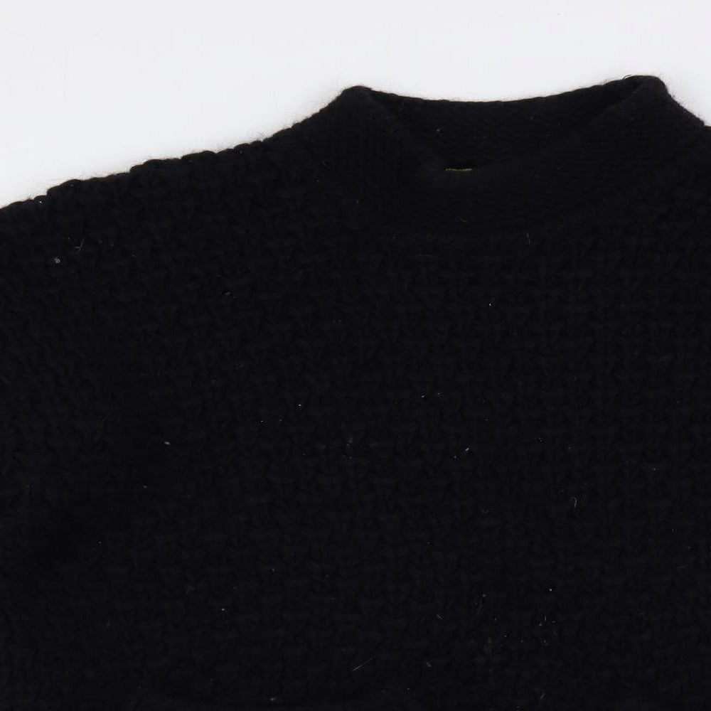 Scotch & Soda Womens Blue Mock Neck Acrylic Pullover Jumper Size M