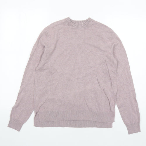 H&M Womens Purple Round Neck Viscose Pullover Jumper Size XS