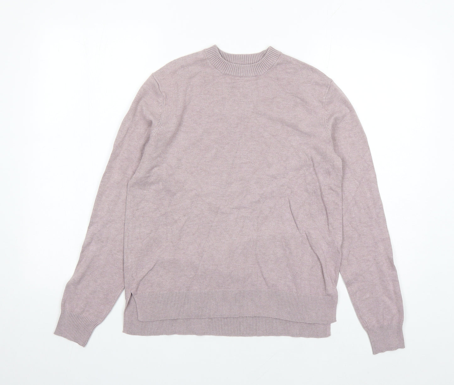 H&M Womens Purple Round Neck Viscose Pullover Jumper Size XS