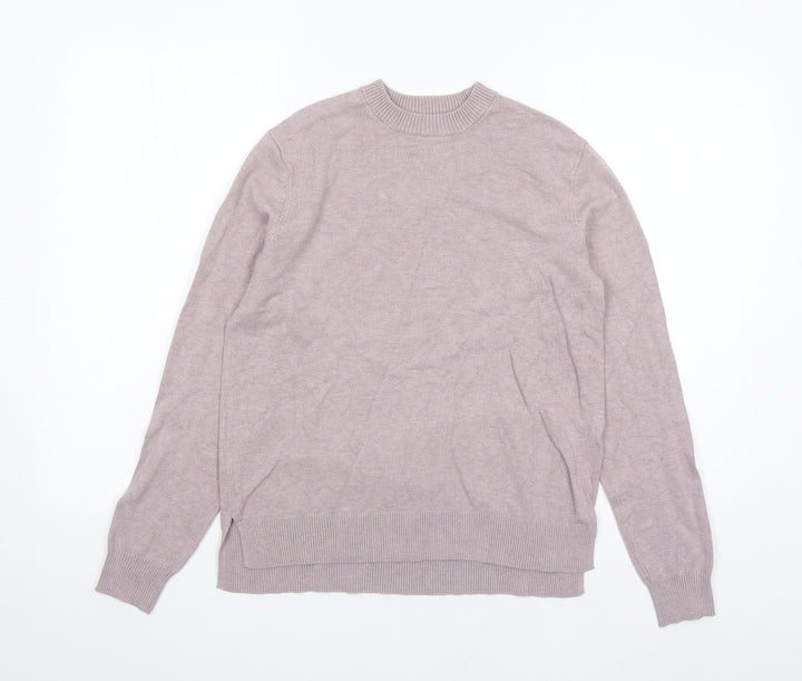H&M Womens Purple Round Neck Viscose Pullover Jumper Size XS