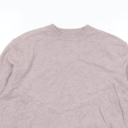H&M Womens Purple Round Neck Viscose Pullover Jumper Size XS