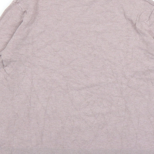 H&M Womens Purple Round Neck Viscose Pullover Jumper Size XS