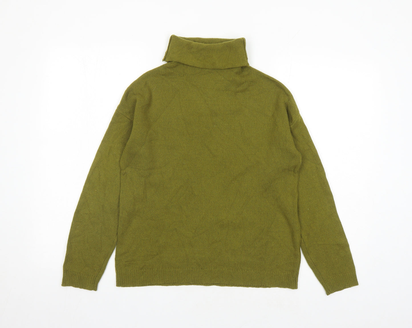 Bartolini Womens Green Roll Neck Cashmere Pullover Jumper Size L