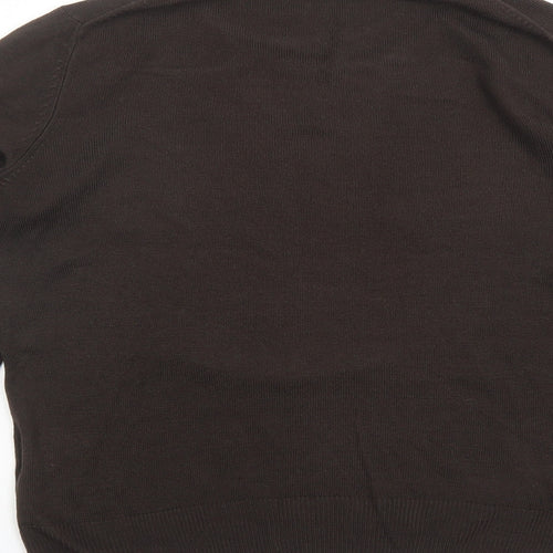 Marks and Spencer Womens Brown Round Neck Acrylic Pullover Jumper Size 8