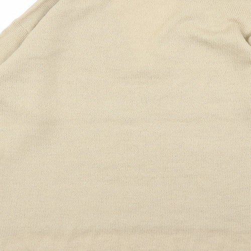 Rut&Circle Womens Brown V-Neck Acrylic Pullover Jumper Size M