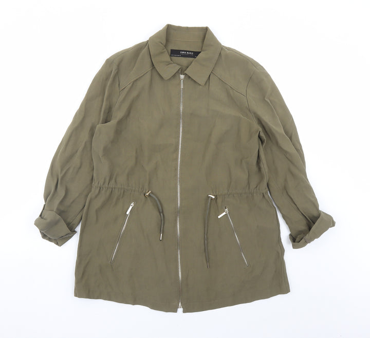 Zara Womens Green Jacket Size M Zip