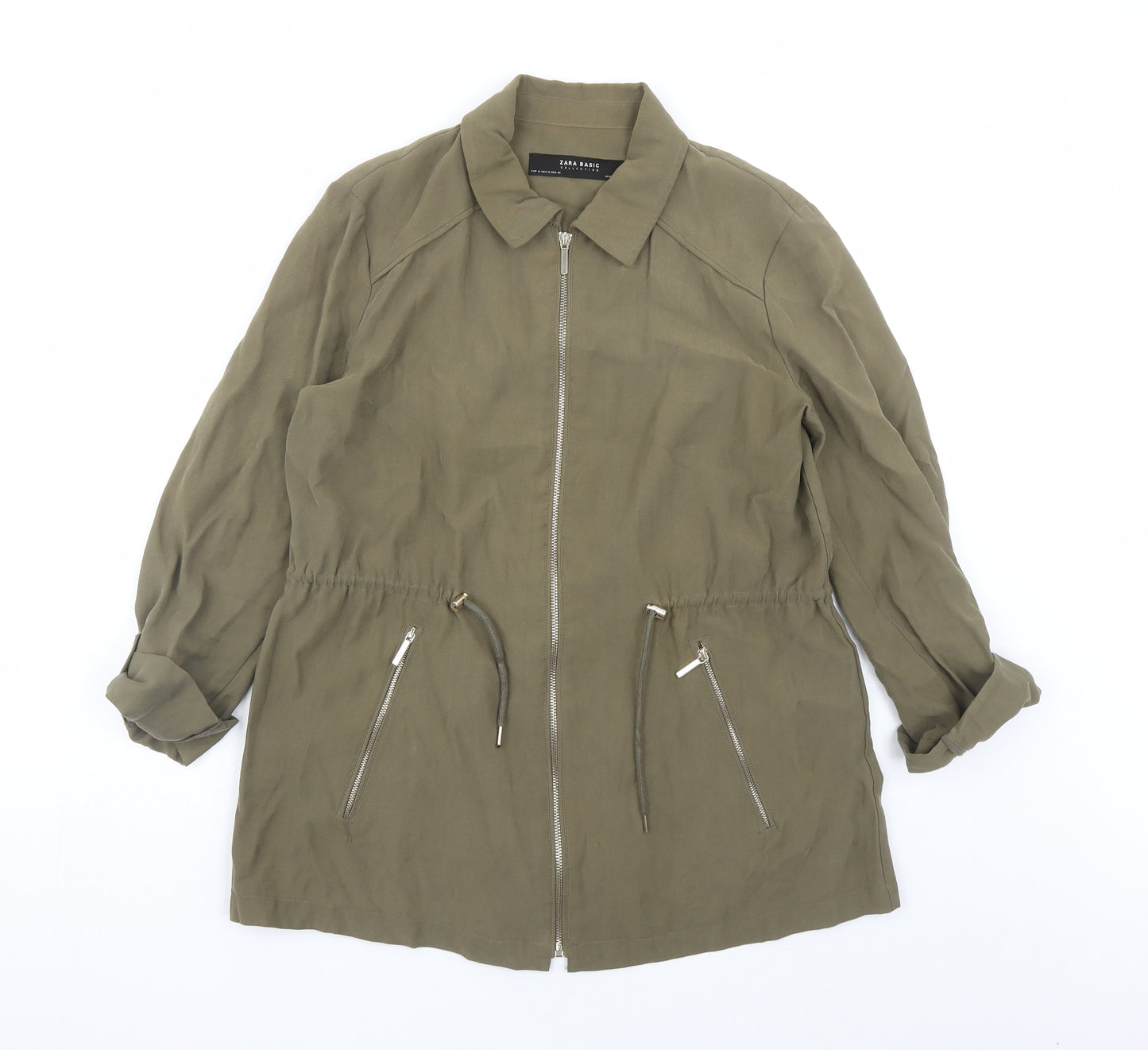 Zara Womens Green Jacket Size M Zip