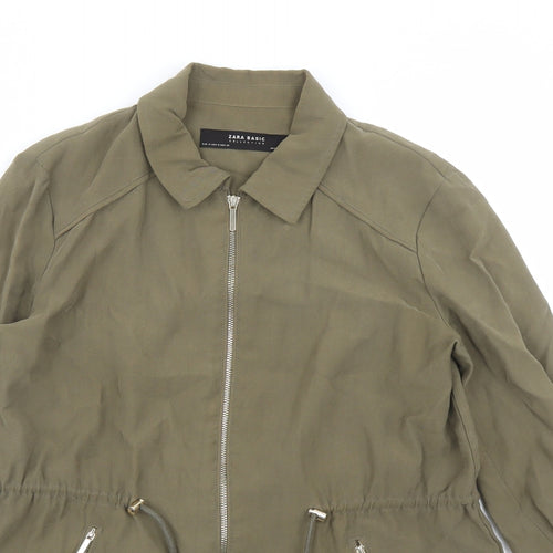 Zara Womens Green Jacket Size M Zip