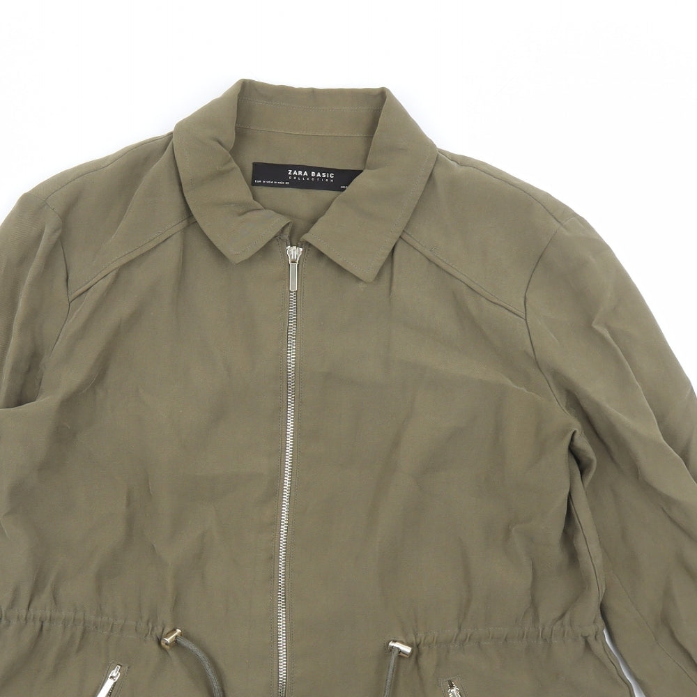 Zara Womens Green Jacket Size M Zip